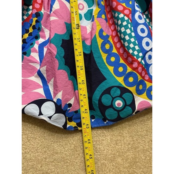 J. Crew Apron Maxi Dress Ratti Kaleidoscope Floral Size 10 - Picture 8 of 10